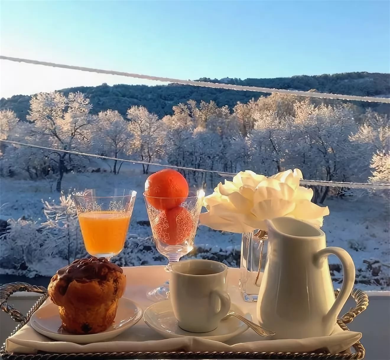 Картинки солнечное снежное утро фото