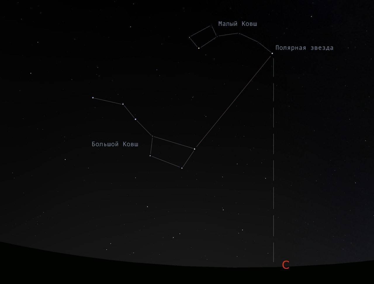 Картинки созвездия малая медведица на небе фото