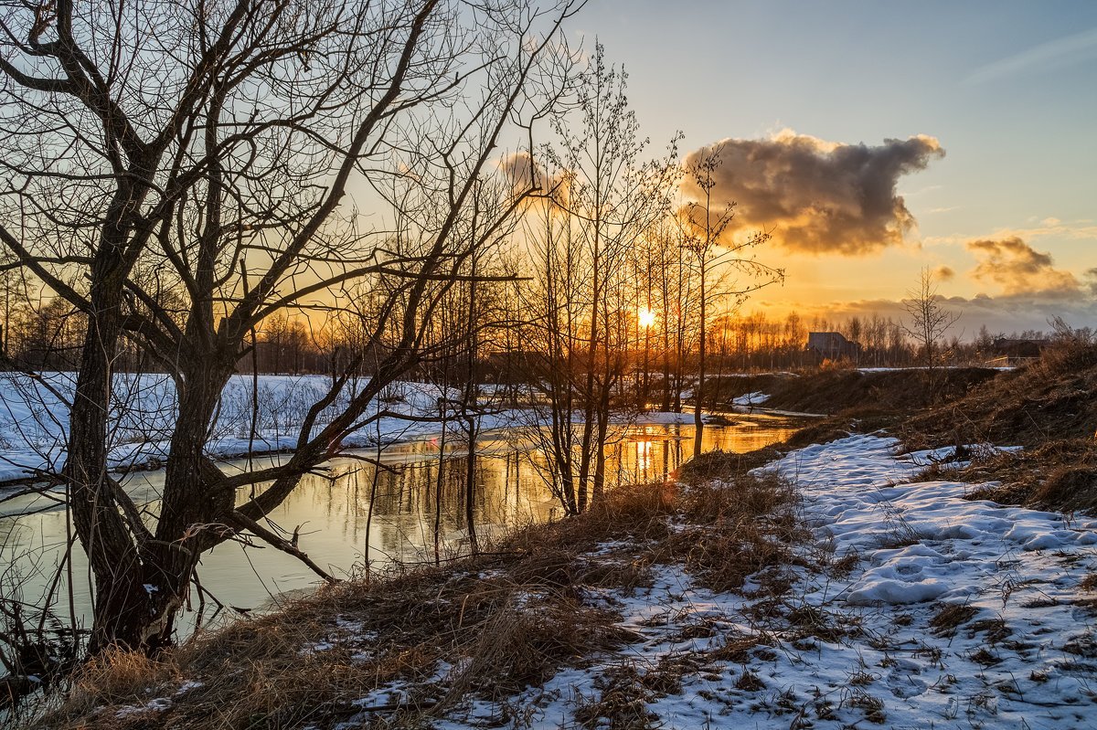 Картинки весенний вечер природа фото