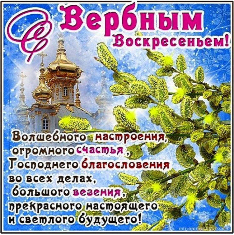 Красивые открытки с вербным воскресеньем фото