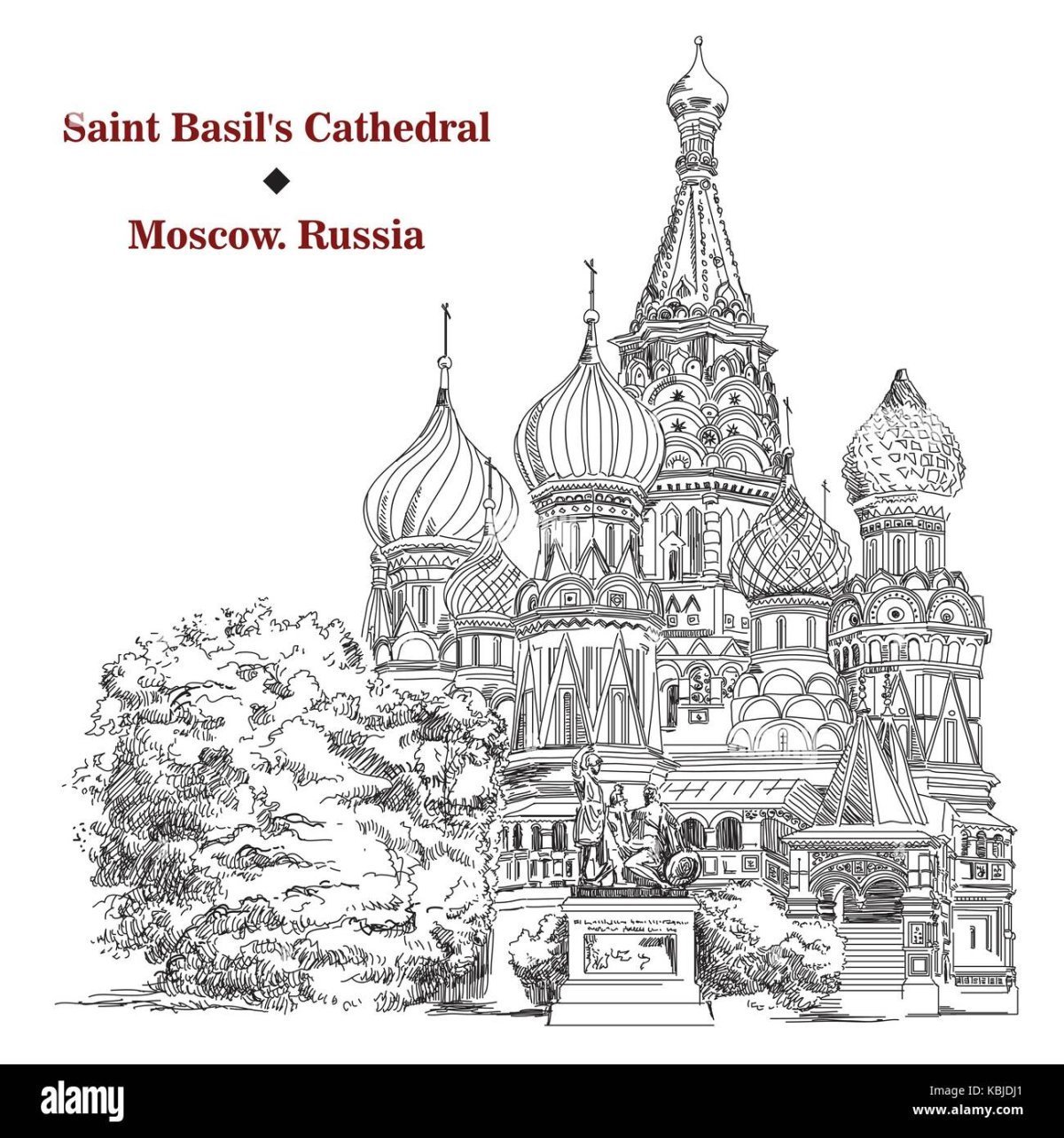 Храм василия блаженного черно белый рисунок фото