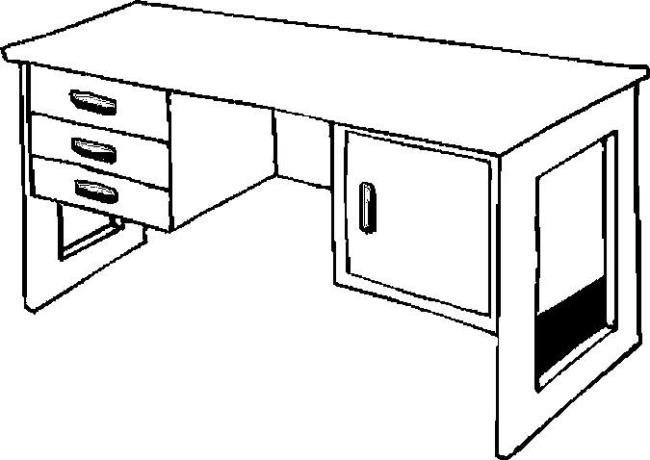 Компьютерный стол рисунок карандашом фото