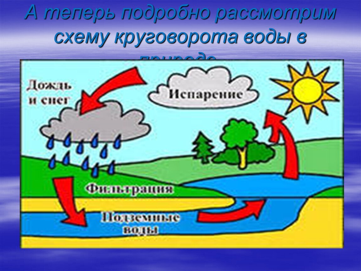 Круговорот воды в природе рисунки легкие фото