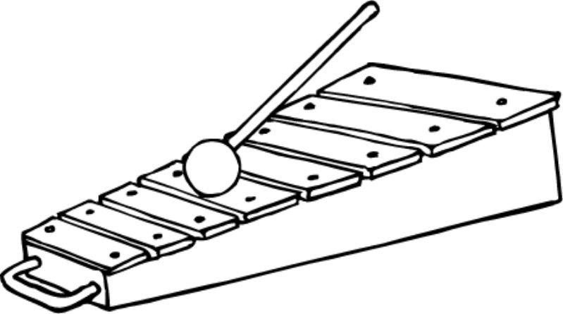Ксилофон рисунок простой фото