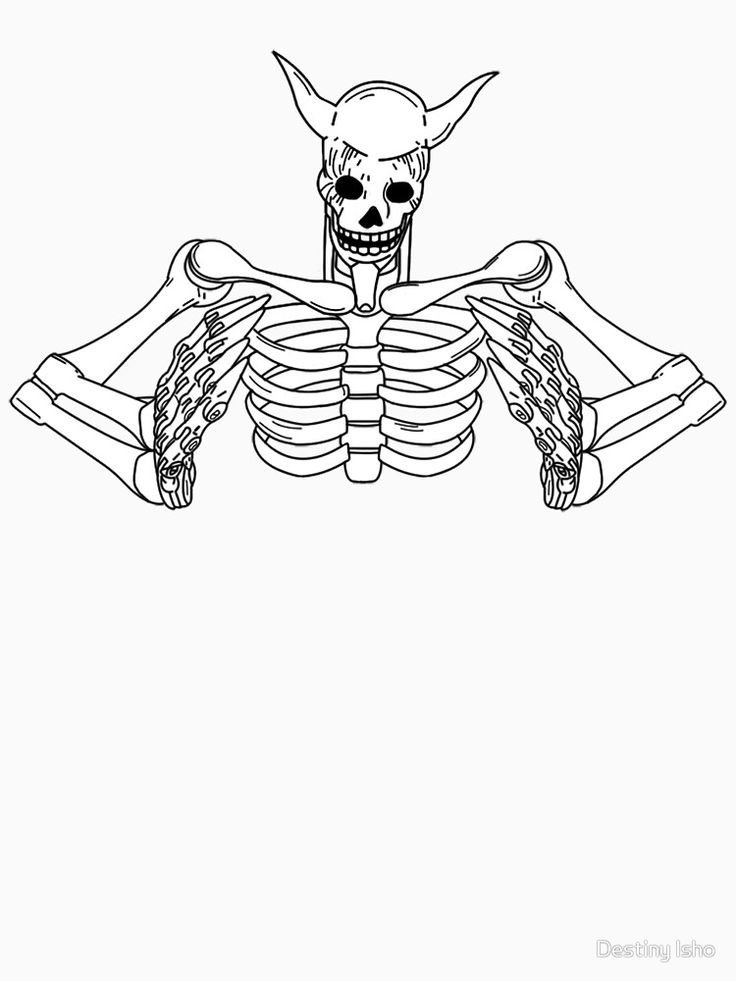 Маленький скелет рисунок фото