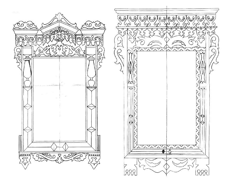 Наличник на окно рисунок простой фото