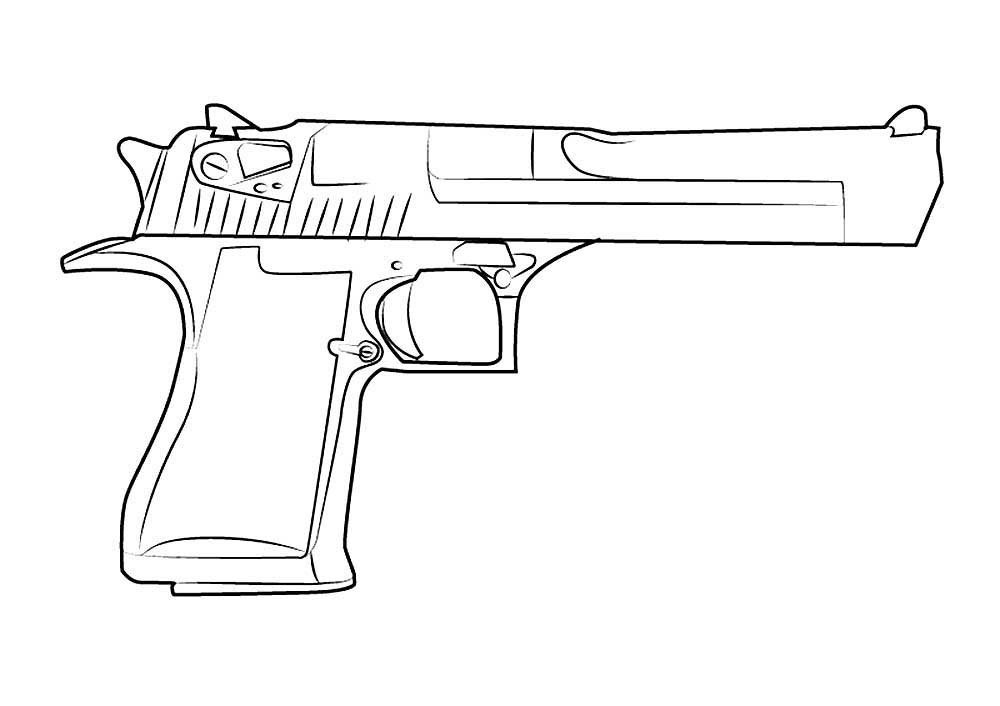 Пистолет рисунки легкие фото