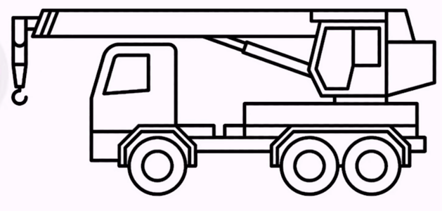Подъемный кран рисунок для детей карандашом фото