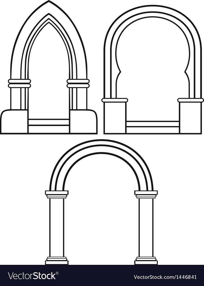 Рисунок арки карандашом простые фото