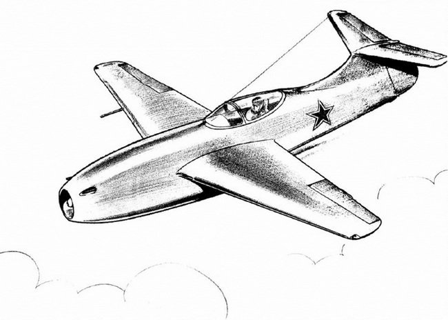 Рисунок карандашом самолет военный для детей фото