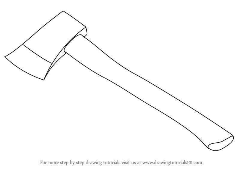 Рисунок карандашом топор фото