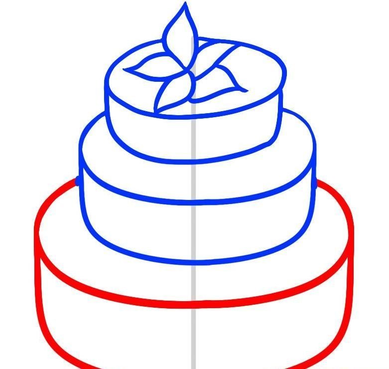 Торт легкие рисунки для детей фото