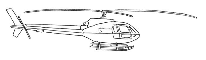 Вертолет рисунок карандашом легко фото
