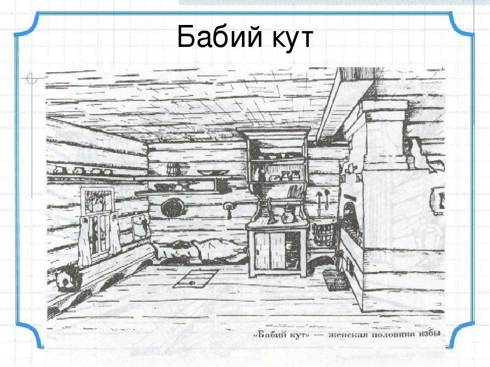 Внутреннее убранство русской избы рисунки карандашом фото