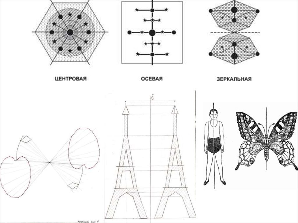 Осевая симметрия рисунки сложные фигуры фото