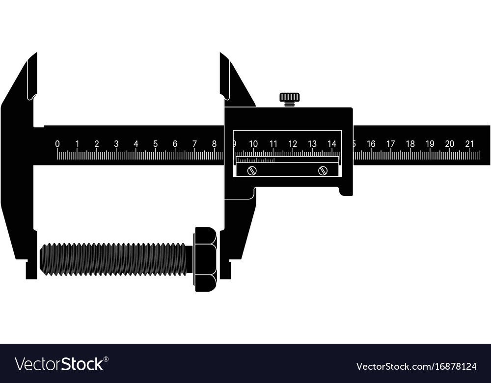 Штангенциркуль рисунок векторный фото